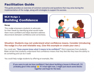 A preview of the "Building Confidence" MLR facilitation guide.