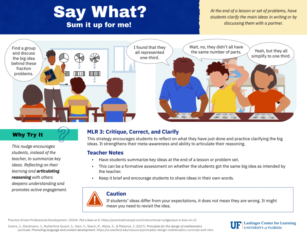 A preview of the "Say What?" Elementary Implementation Guide.
