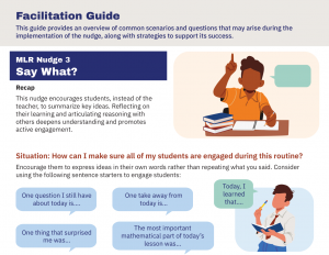 A preview of the "Say What?" MLR facilitation guide.