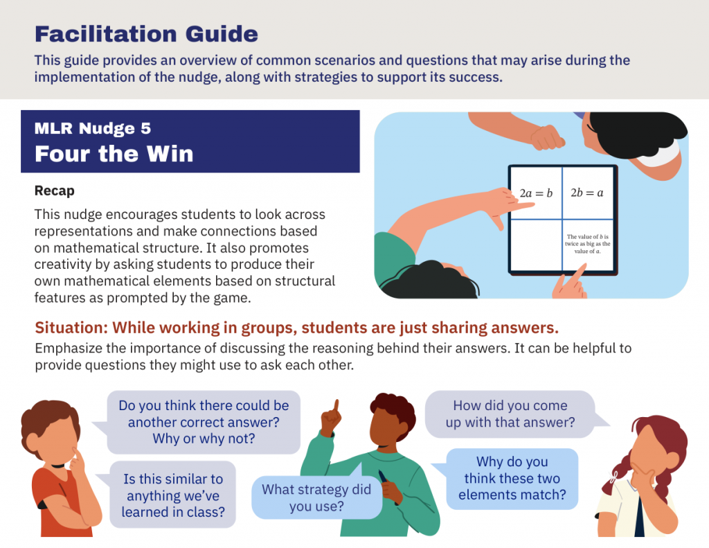 A preview of the "Four the Win" MLR facilitation guide.