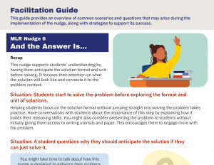 A preview of the "And the Answer Is..." MLR facilitation guide.