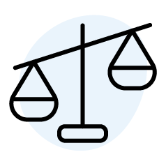 Scales indicating comparison and imbalance.