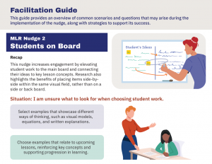 A preview of the "Students on Board" MLR facilitation guide.